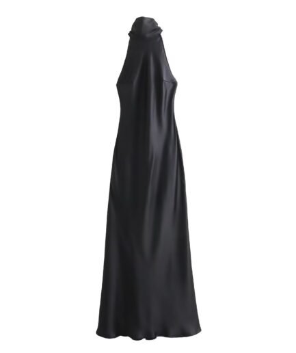 Silk Halter Neck Dress